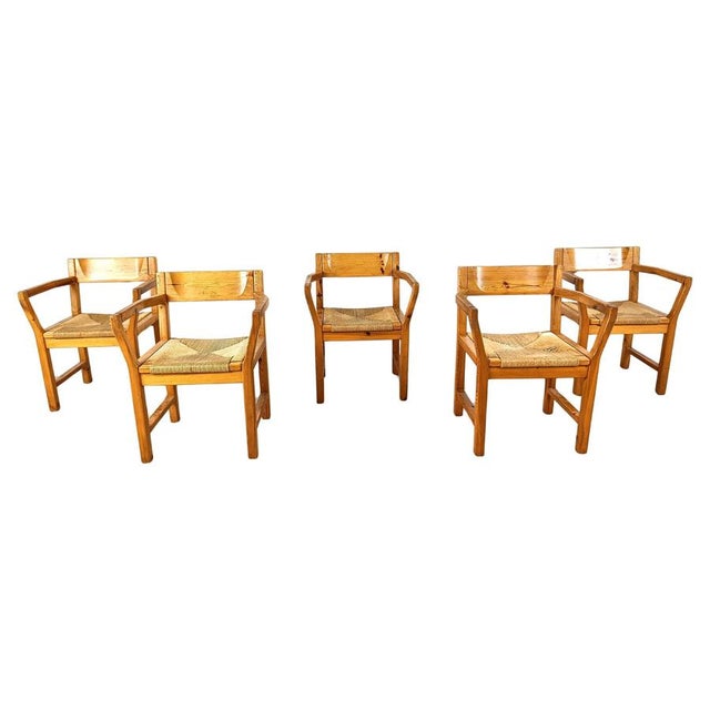 Vintage Scandinavian Pinewood Dining Chairs from GM Mobler, 1960s, Set of 5 For Sale - Image 13 of 13