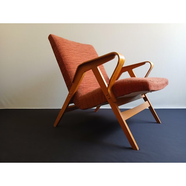 Beech Lounge Chair by Frantisek Jiràk for Tatra Nabytok, Former Czechoslovakia, 1950s For Sale - Image 10 of 17