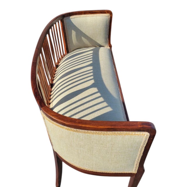 1920s 1920s Edwardian English Window Bench Refinished Upholstered Seat For Sale - Image 5 of 18