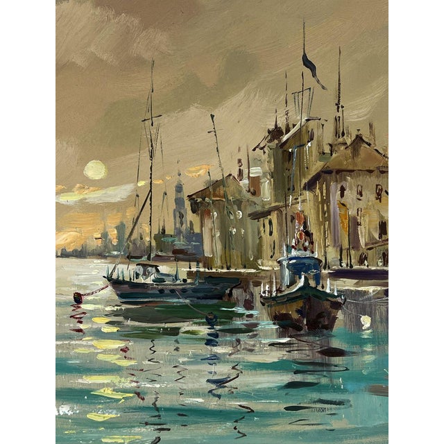 Paper Oil Painting Venice at Sunset Yuriy Suprunchuk For Sale - Image 7 of 11