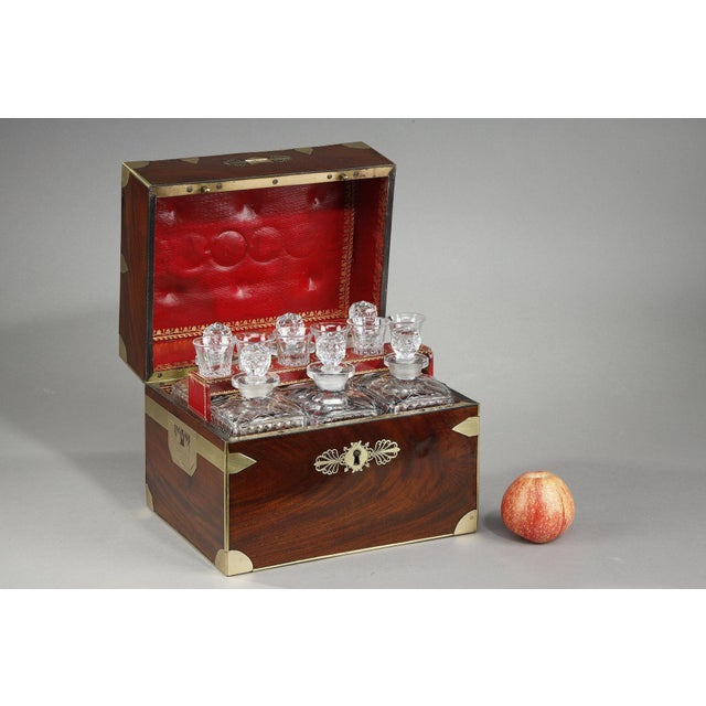 Late 19th Century Liquor Cellar with Cut Crystal Bottles and Glasses, 1870s, Set of 13 For Sale - Image 5 of 18