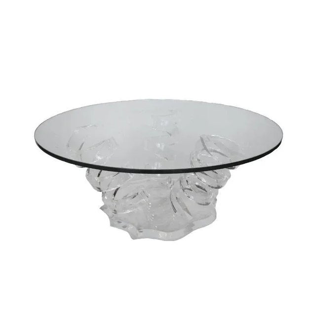 1970s Round Lucite Spiral Coffee Table. Usa, 1970s For Sale - Image 5 of 5