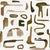 Contemporary Sample - Canvas Wallpaper by Susan Hable in Sandstone For Sale - Image 3 of 3