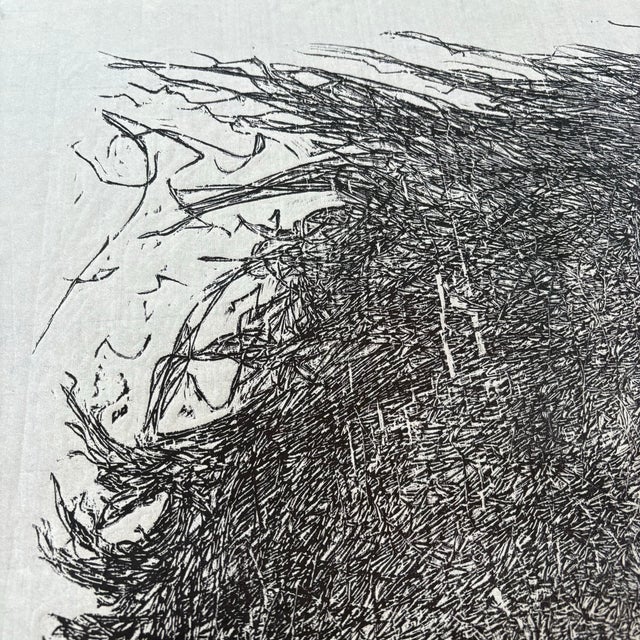 Black Large Roy Ward Ragle Woodcut Self Portrait 1973 For Sale - Image 8 of 11