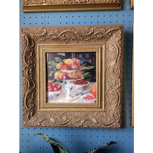 Traditional Vintage Fruit Prints, Set of Four Prints, Framed Wall Art For Sale - Image 3 of 5