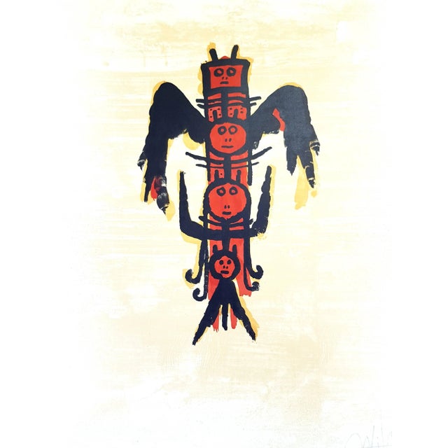 Wifredo Lam - Original Handsigned Lithograph -El ultimo viaje del buque fantasma 1976 For Sale