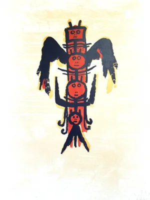 Wifredo Lam - Original Handsigned Lithograph -El ultimo viaje del buque fantasma 1976