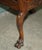 19th Century Victorian Carved Hardwood and Brown Leather Chesterfield Window Seat, 1890 For Sale - Image 5 of 18