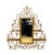Mid-Century Italianate Gilt Iron Etegere Wall Mirror W/ Shelves For Sale - Image 4 of 8