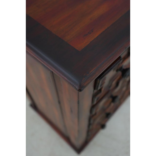 Brown Continental Style 4 Drawer Occasional Chest For Sale - Image 8 of 17