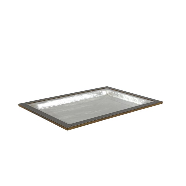 Hollywood Regency Brass and Acrylic Glass Tray, Italy, 1970s For Sale - Image 11 of 11