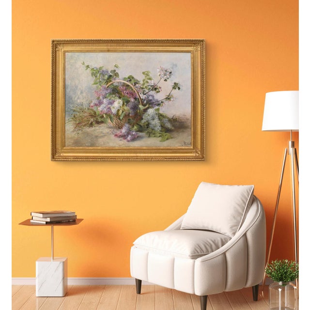 The Antique Floral Paintings category presents a beautiful oil painting on canvas, dating from the late 19th century or...