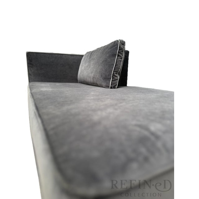 Textile Edward Wormley for Dunbar Chaise Lounge Circa Mid-20th Century For Sale - Image 7 of 15