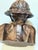 Mid-Century Balinese Hand-Carved Wood Elderly Farmer Couple Busts, Pair For Sale - Image 10 of 12