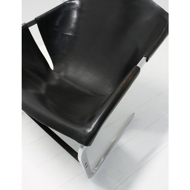 First Edition Leather F444 Cantilever Lounge Chair by Pierre Paulin for Artifort, 1960s For Sale - Image 6 of 18