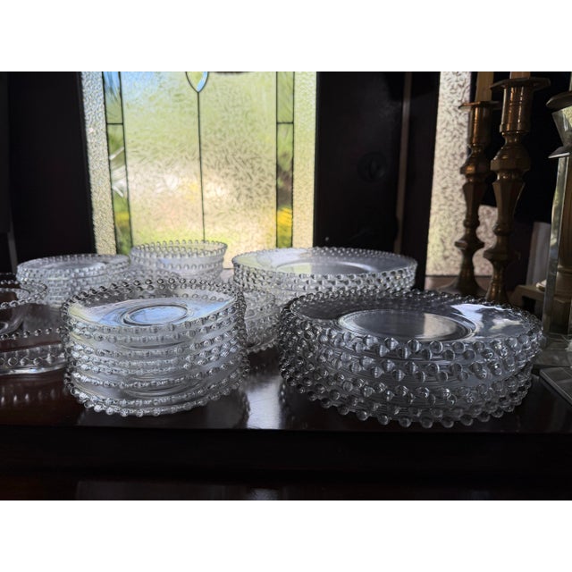 Traditional Vintage Bubble Glass Dinnerware Set & Entertaining - 99 pcs For Sale - Image 3 of 12