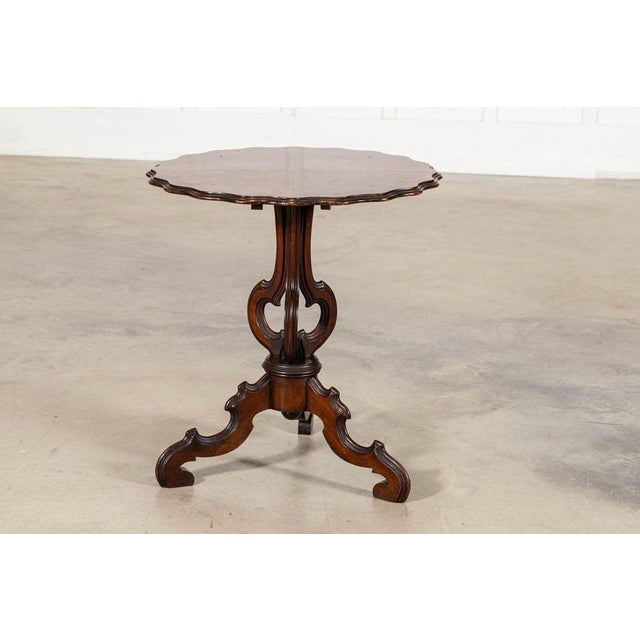 English Burr Walnut Side Table, 1870s For Sale - Image 13 of 17