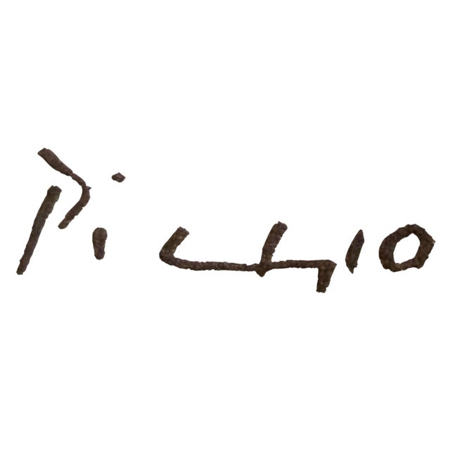 Pablo Picasso Pablo Picasso, Bold Modernist Mask, Opaque Black on Paper, Hand Signed, 1950-1970s For Sale - Image 4 of 18