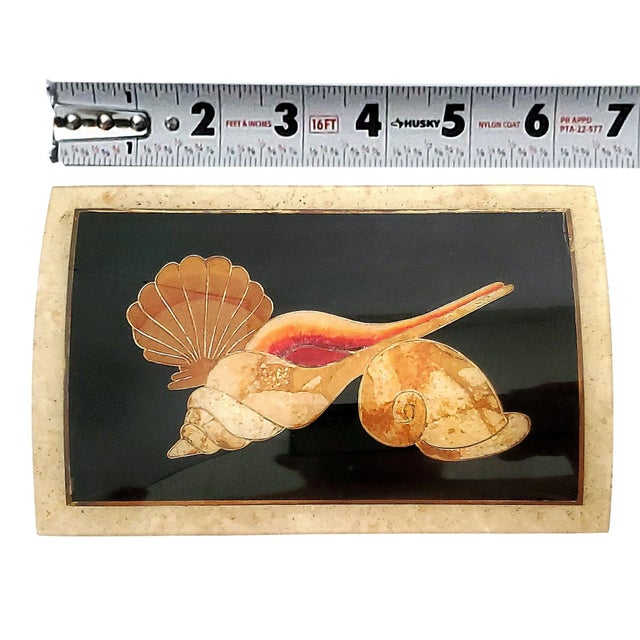 Jewelry Box Seashells Marble Inlay For Sale - Image 10 of 10