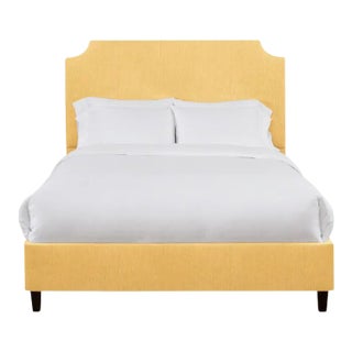 Reagan California King Bedframe, Mustard Linen For Sale