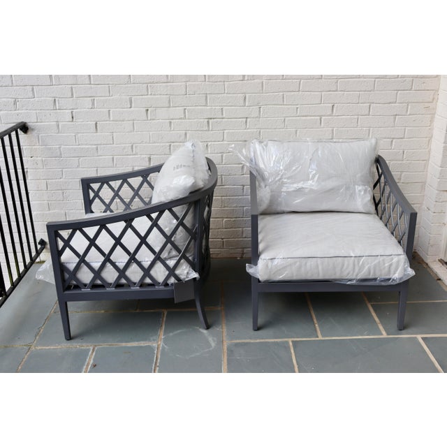 2010s Restoration Hardware Cast Aluminum Lounge Chairs, 3 Pieces For Sale - Image 5 of 6