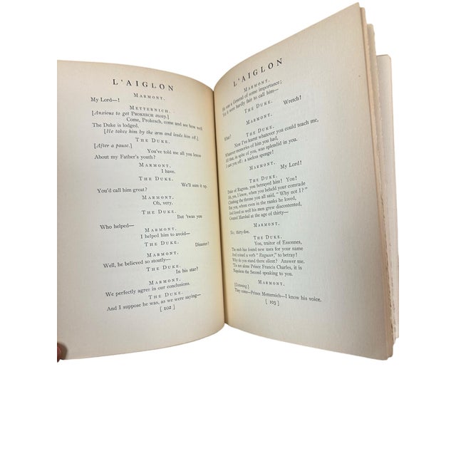 Antique 1900 Hardcover Book L'Aiglon: A Play in Six Acts by Edmond Rostand For Sale - Image 10 of 12