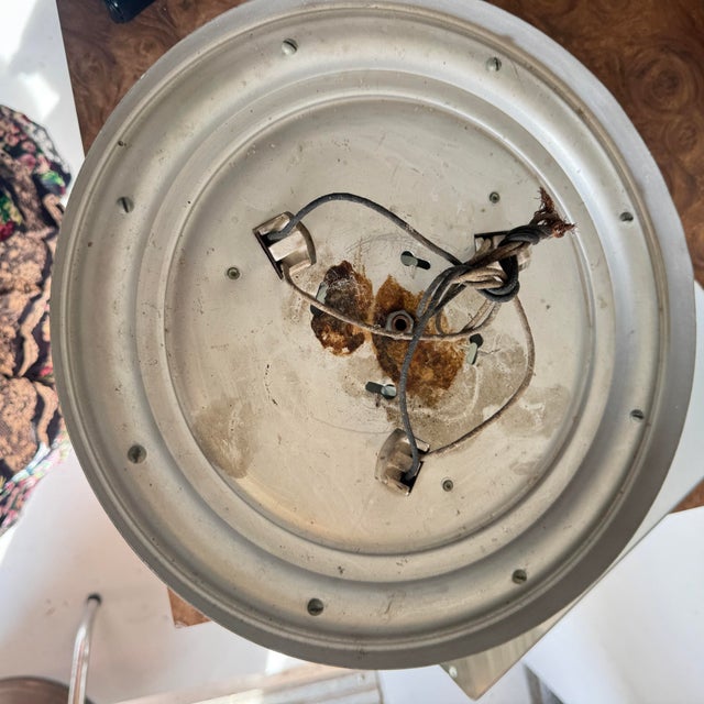 Mid 20th Century Mid 20th Century Lightolier Nautical Flush Mount Light Fixture For Sale - Image 5 of 8