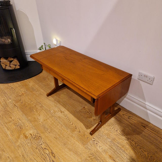 Drop-Leaf Coffee Table in Teak with Drawer from Stag, 1970s For Sale - Image 6 of 15