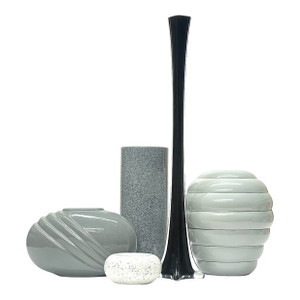 A Symphony in Grey Vase Curation - Group of 5