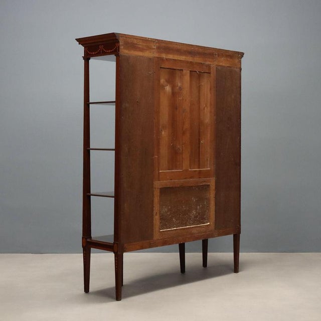 Mahogany Display Cabinet with Maple Inlays For Sale - Image 12 of 13