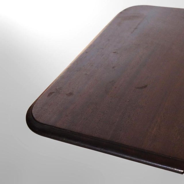 Wood Antique Sheraton Mahogany 3-Drawer Drop Leaf Sewing Stand C1880 For Sale - Image 7 of 13