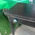 1970s Simple Black Vintage Desk on Wheels With Turquoise and Silver Knobs For Sale - Image 5 of 6