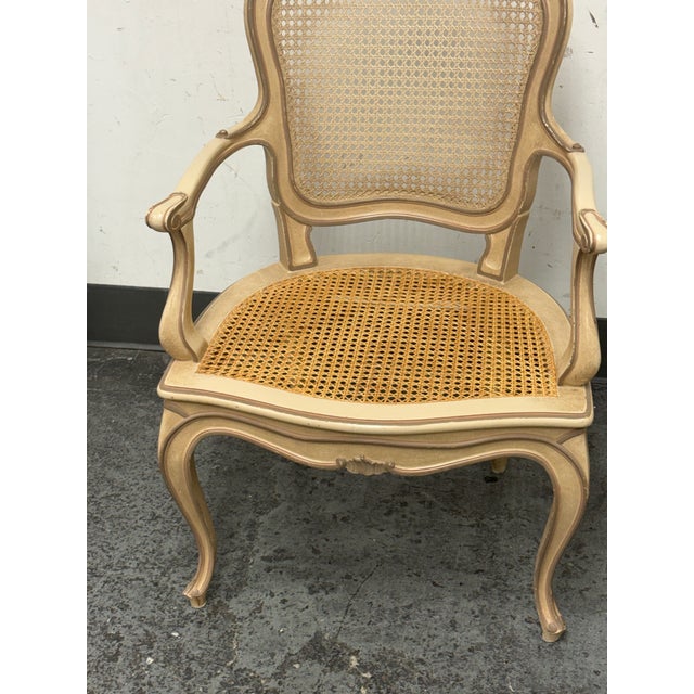 Shell Louis XV Style Cane Armchair, Antique For Sale - Image 7 of 12