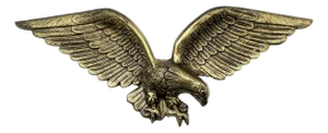 Large Brass Wall Eagle, 1950s