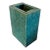 Antique 19th Century Chinese Export Porcelain Aqua Green Monochrome Glaze Pillow Form Flower Brick Block Vase For Sale