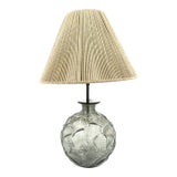 Early 20th Century Rene Lalique Ormeaux Vase Table Lamp For Sale