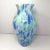 Murano Vintage Maestri Vetrai Murano Style Blue Green Macchie Pattern Art Blown Glass Vase For Sale - Image 4 of 5