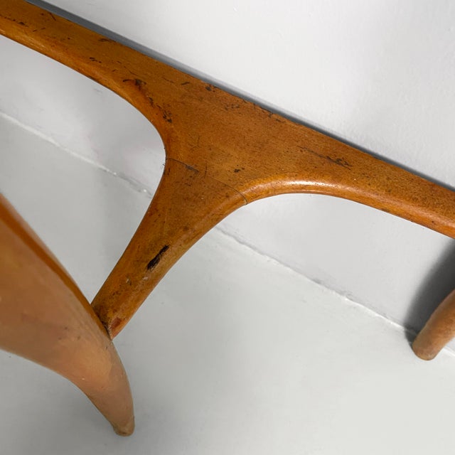 Mid-Century Modern Italian Console Table in Wood and Green Back-Painted Glass, 1950s For Sale - Image 14 of 18