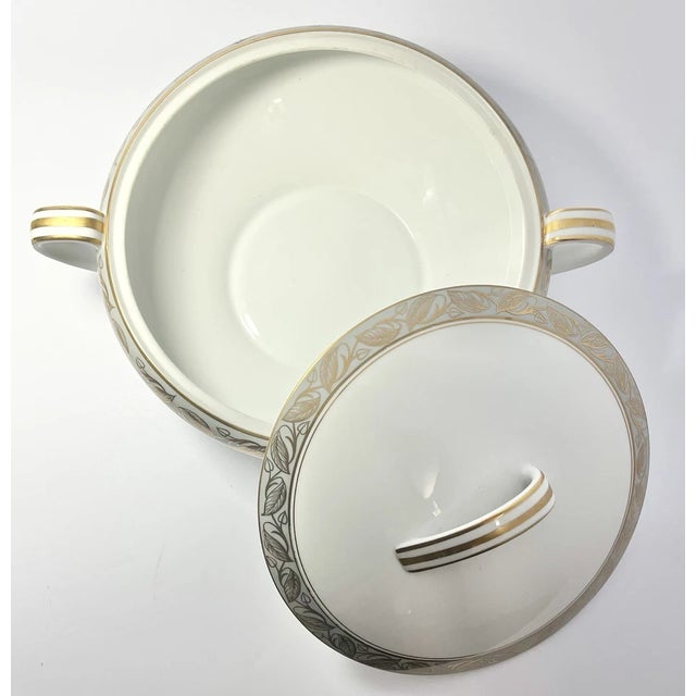 Ceramic 1950s Noritake “Greta” 6-Piece Bone China Serving Hostess Dinnerware Set For Sale - Image 7 of 12