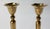 Hollywood Regency Large Vintage Tuliped Brass Candlestick Holder Pair For Sale - Image 3 of 4