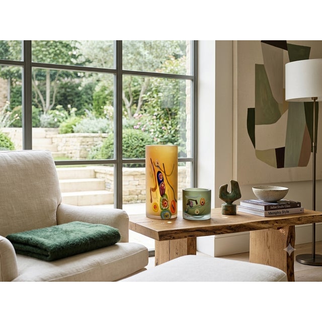 Postmodern Cylindrical Vases in Vetro Satinato with Millefiori Murrine, Murano, 1980s, Set of 2 For Sale - Image 6 of 18