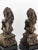 Rare Antique Pair of Victorian-Era Bronze Lion Rampart Bookends on Pedestal. For Sale - Image 11 of 16