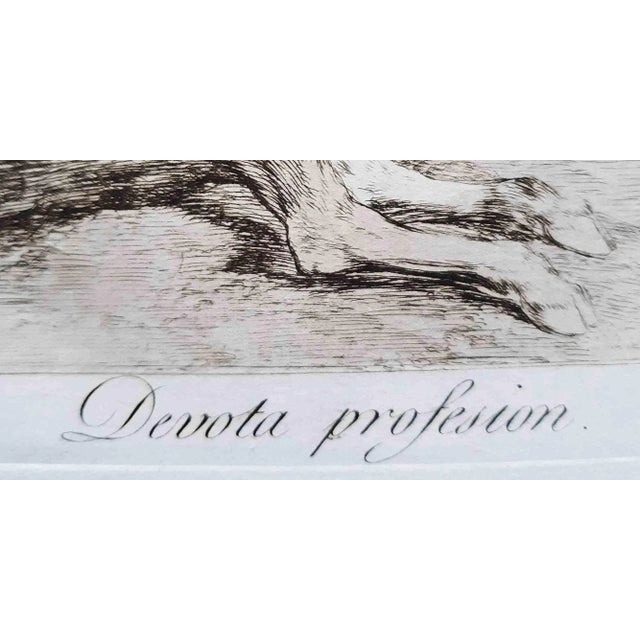 Francisco Goya, Devota Profesion from Los Caprichos, Original Etching, 1799 For Sale - Image 3 of 5
