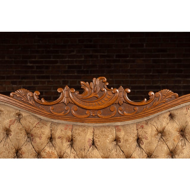 Late 19th Century Victorian Eastlake Carved Oak Parlor Suite – 6 Piece Set For Sale - Image 18 of 18