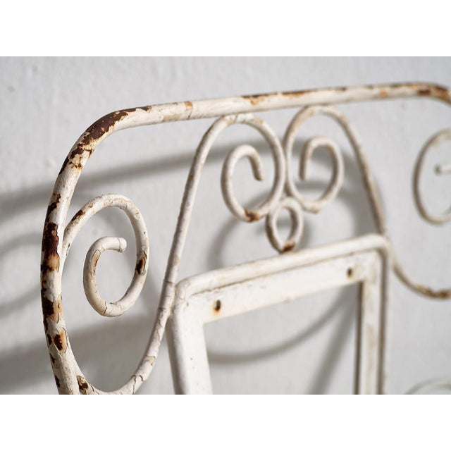 Antique Outdoor Chairs in White, 1920s, Set of 4 For Sale - Image 15 of 18