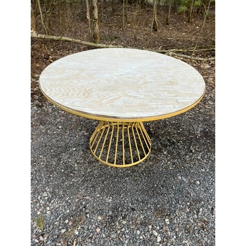 Vintage Iron Outdoor Dining Table and Chairs Set of 7 For Sale - Image 15 of 18