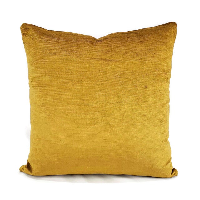 Not Yet Made - Made To Order F. Schumacher Antique Linen Velvet in Gold Pillow Cover For Sale - Image 5 of 5
