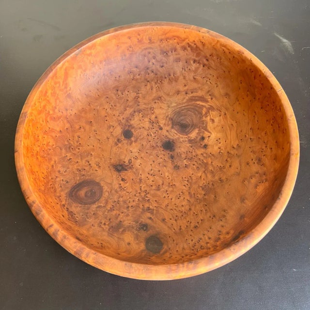 1970s Modernist Studio Art Burl Wood Bowl For Sale - Image 11 of 11