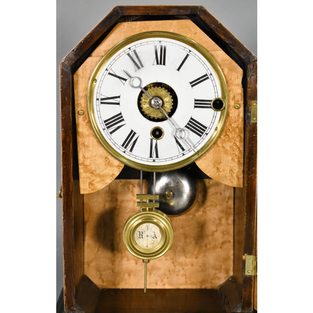 Antique Mantel Clock with Alarm, 1890s For Sale - Image 9 of 12