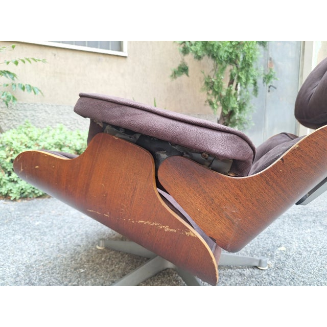Lounge Chair in Grey Fabric by Charles & Ray Eames for ICF De Padova, 1960s For Sale - Image 11 of 18